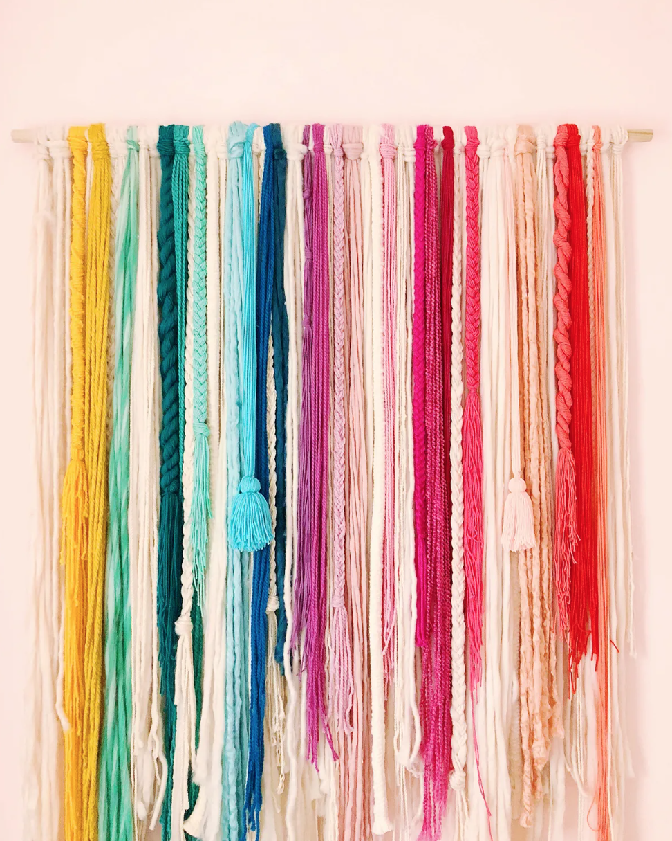 DIY gift rainbow wall hanging for mom