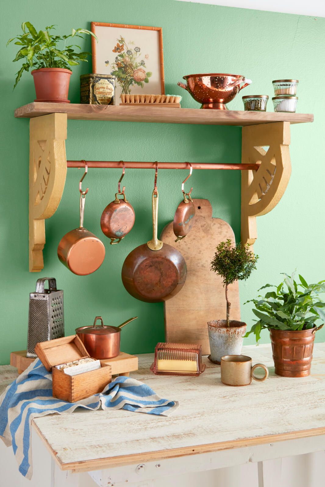 diy gifts for your boyfriend kitchen shelf made with corbels