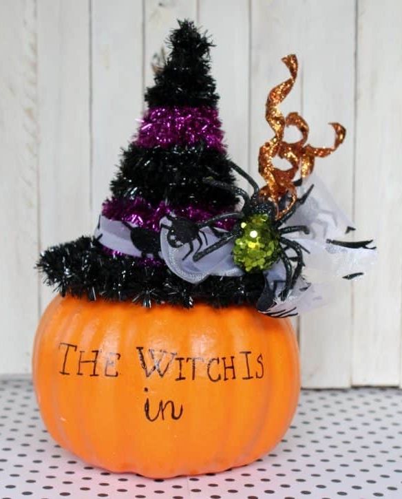 DIY Halloween Decoration Witch Pumpkin
