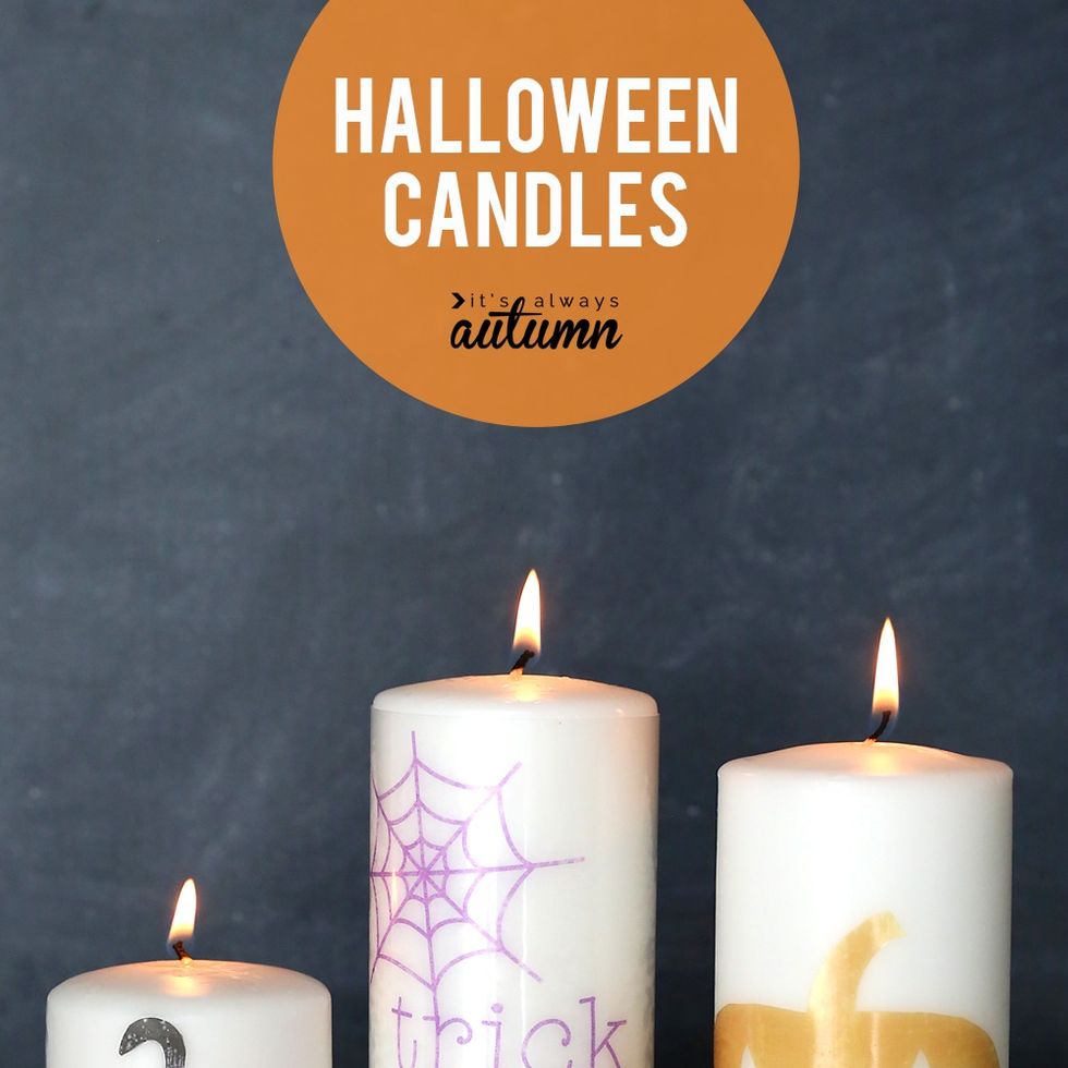 DIY Halloween Decoration Candles