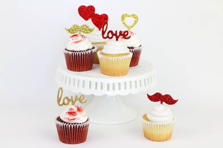 diy heart cupcake toppers engagement party ideas
