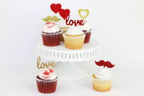 diy heart cupcake toppers engagement party ideas