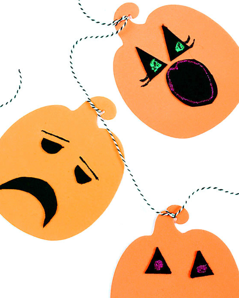 jack o lantern garlands kids crafts halloween