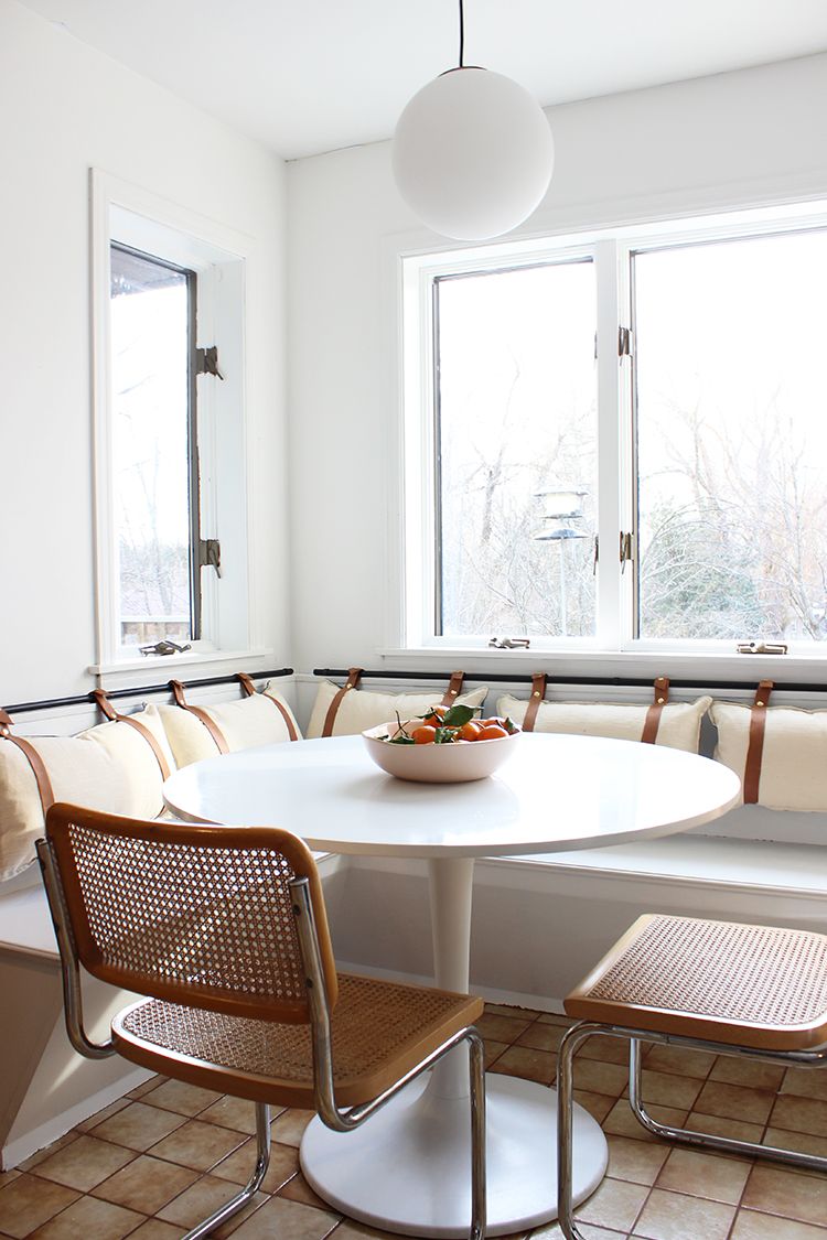 diy kitchen decor ideas diy reversible banquet cushions