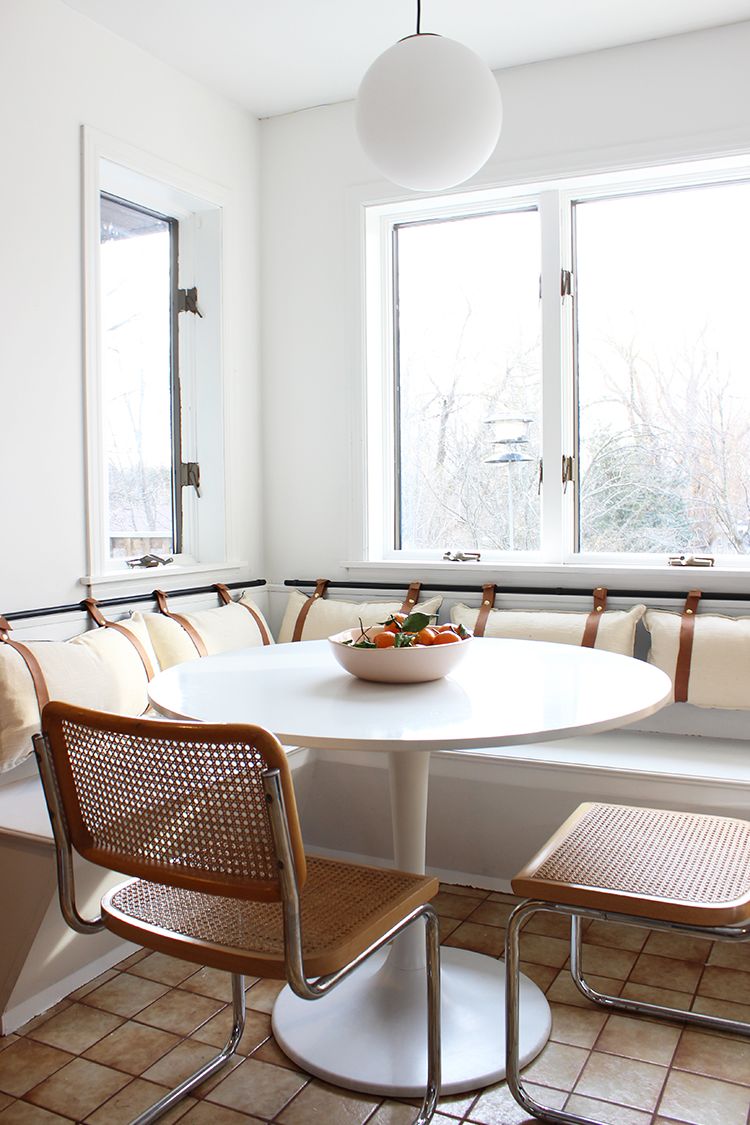 diy kitchen decor ideas diy reversible banquet cushions
