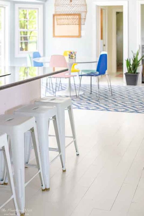 diy kitchen decor ideas painted white floors