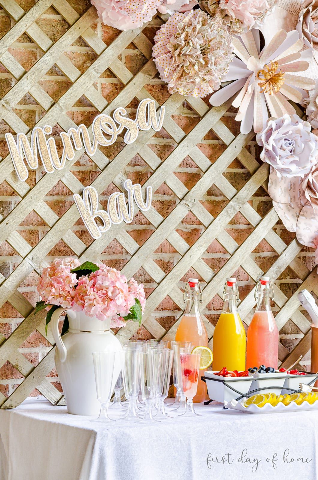 Mimosa Bar Ideas - Sweetheart Setup & Theme - Kelley Nan