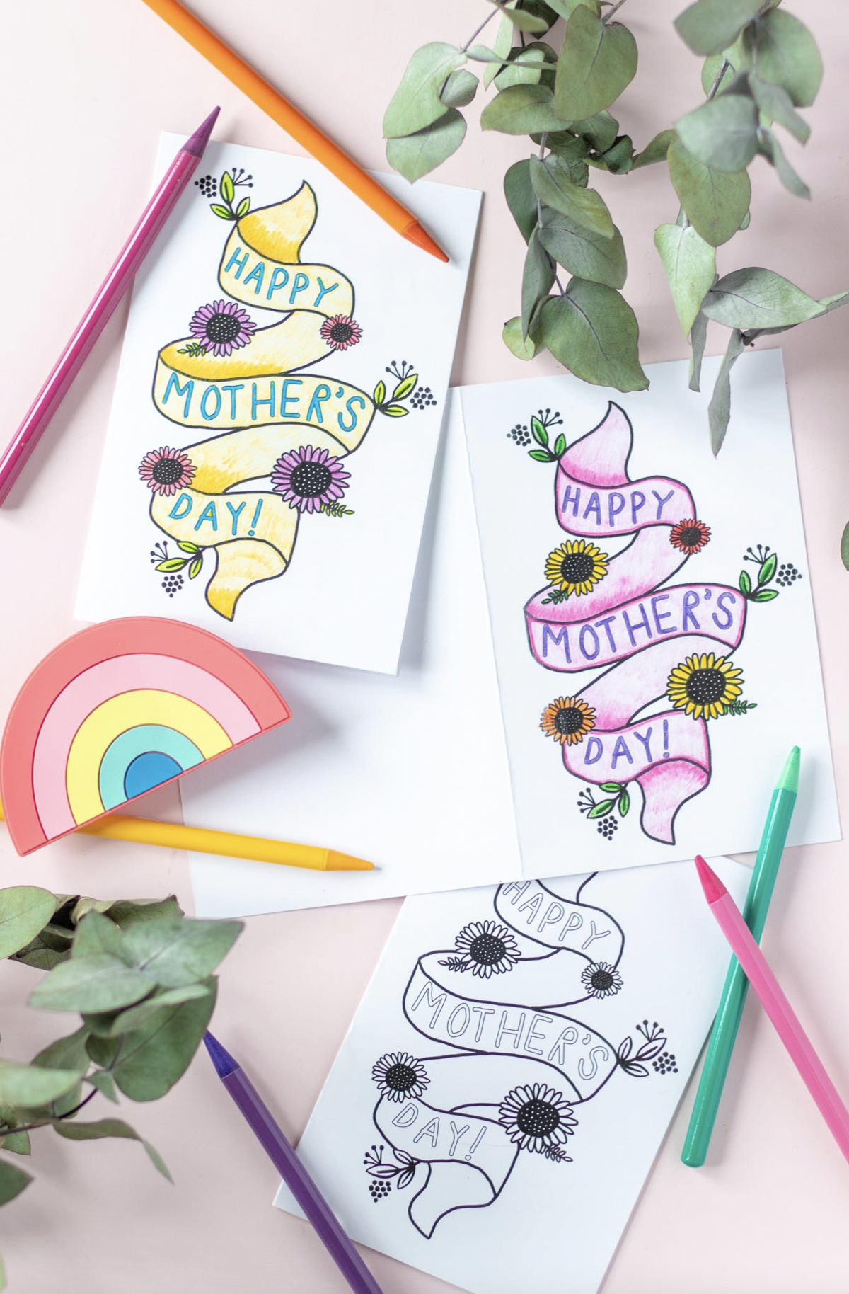 Free Mother's Day Coloring Card – Kelly Creates