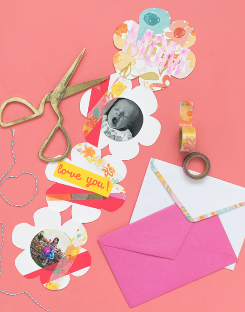 floral accordion mother's day card