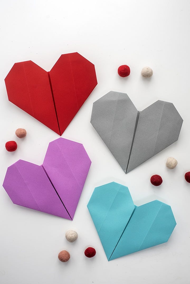 origami hearts