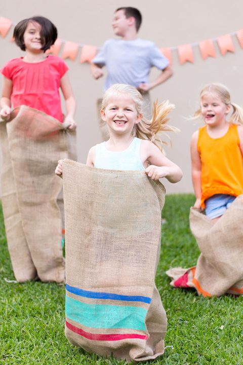 diy painted potato sack race bags best outdoor games