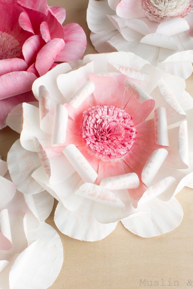 diy paper flowers plate