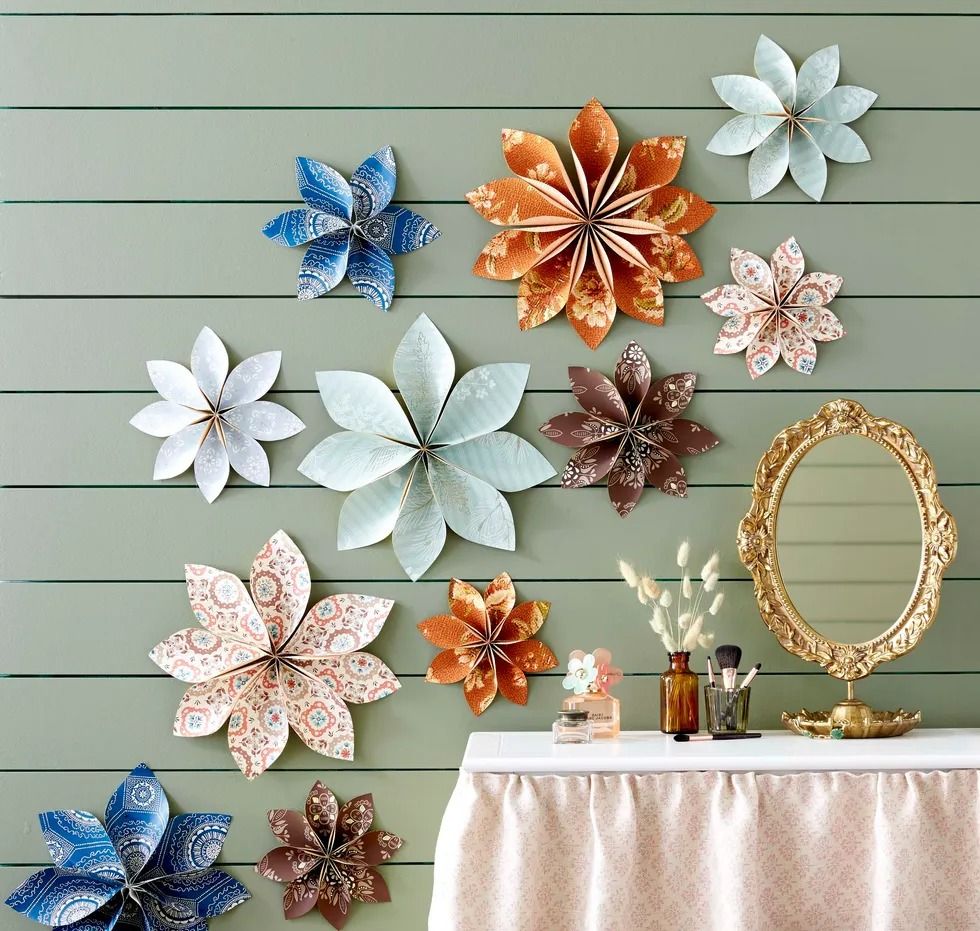 how to make wall hangings with paper step by step