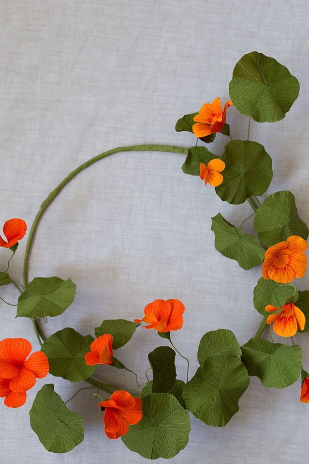 diy paper flowers wreath