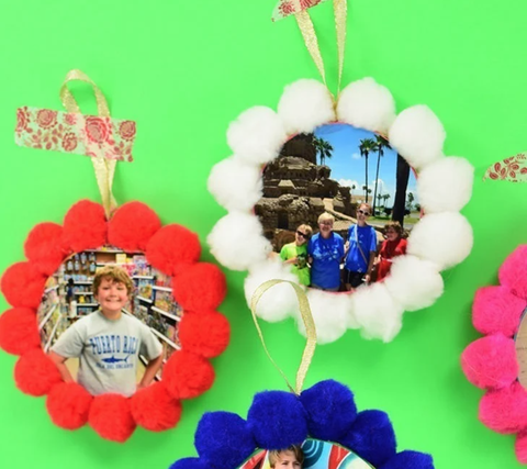 diy photo ornaments embroidery hoop