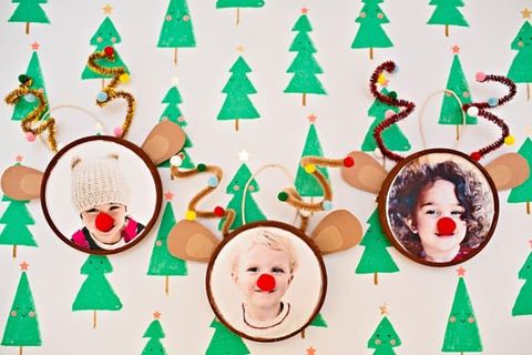 DIY Rudolph Photo Ornament