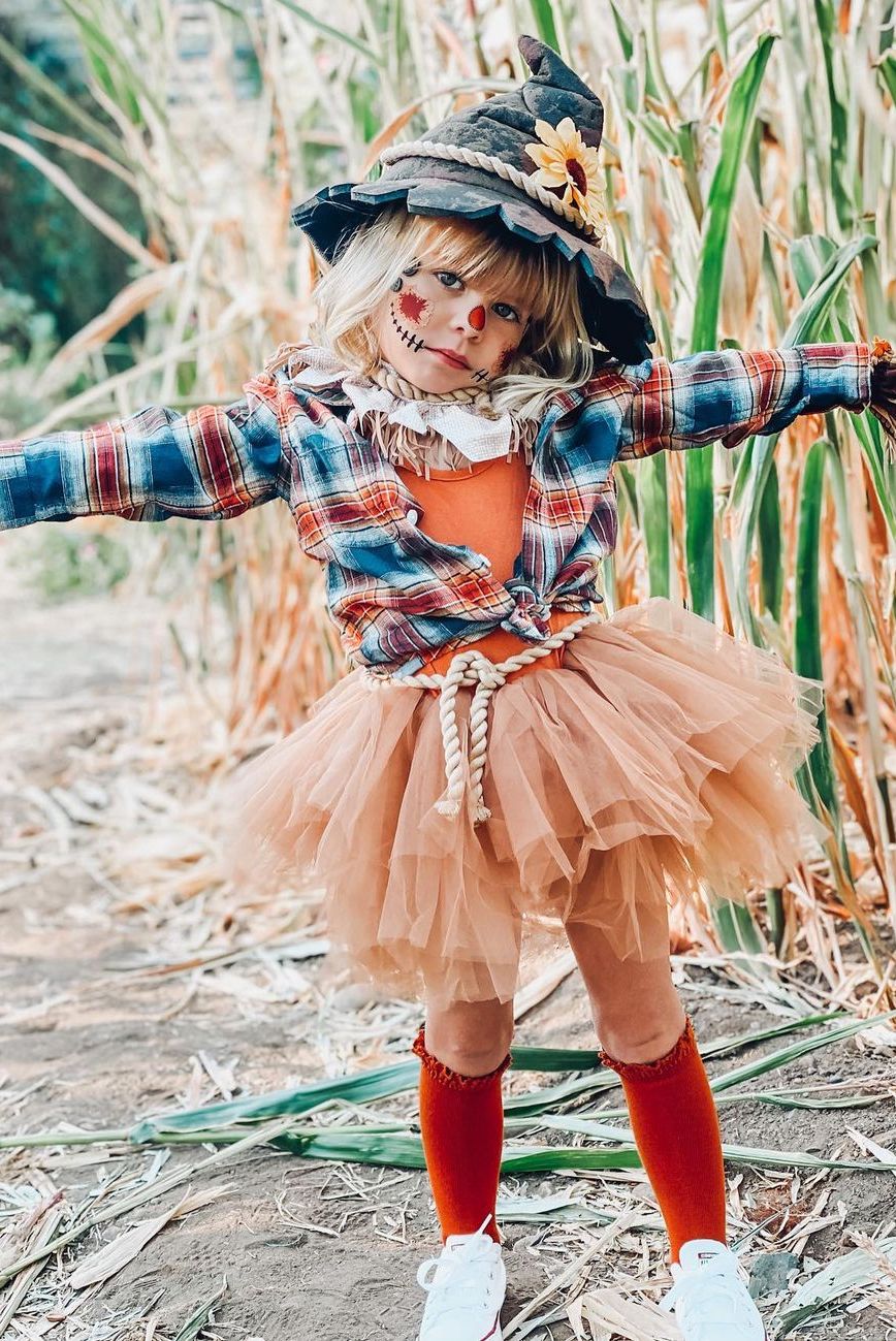 diy scarecrow costume  tutu scarecrow toddler