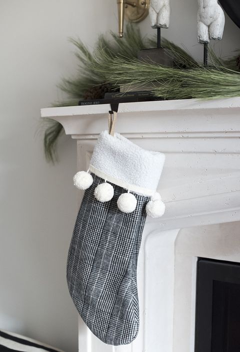 slipcover stocking christmas mantel decor