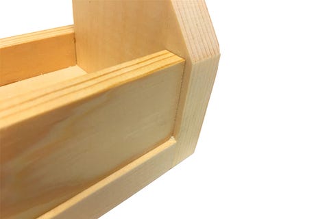 front corner of diy spice rack