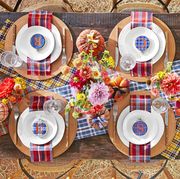 table set for thanksgiving dinner