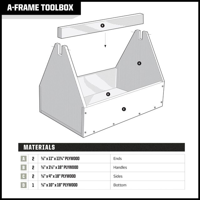 a frame toolbox building plans and materials