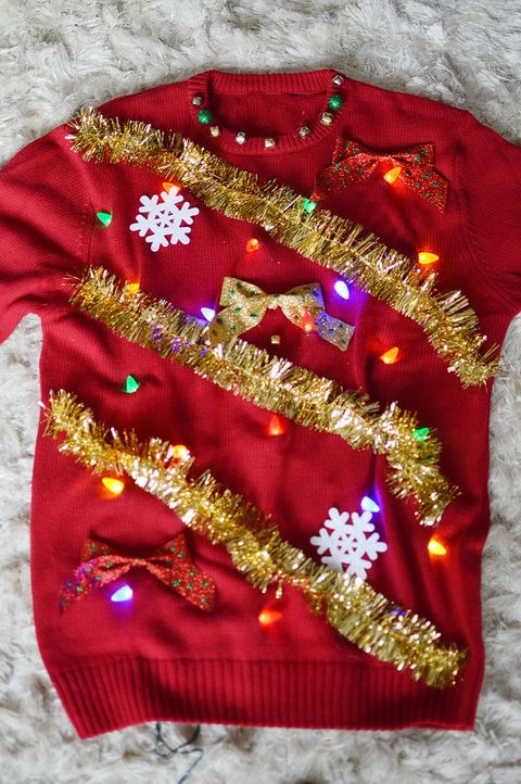 diy ugly christmas sweater light up
