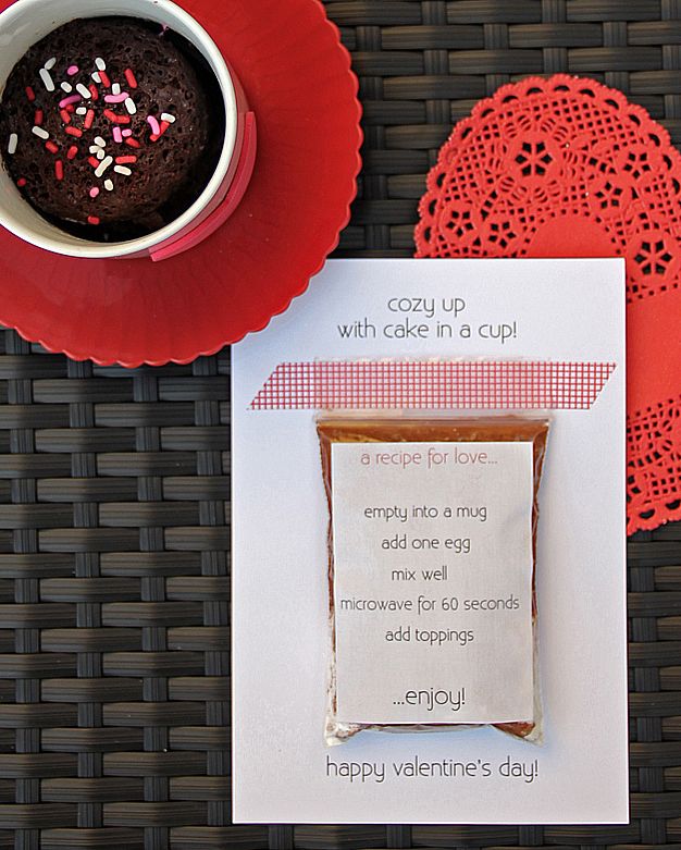 diy valentines day cards cake in a cup valentine