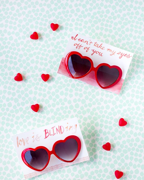 diy valentines day cards sunglasses
