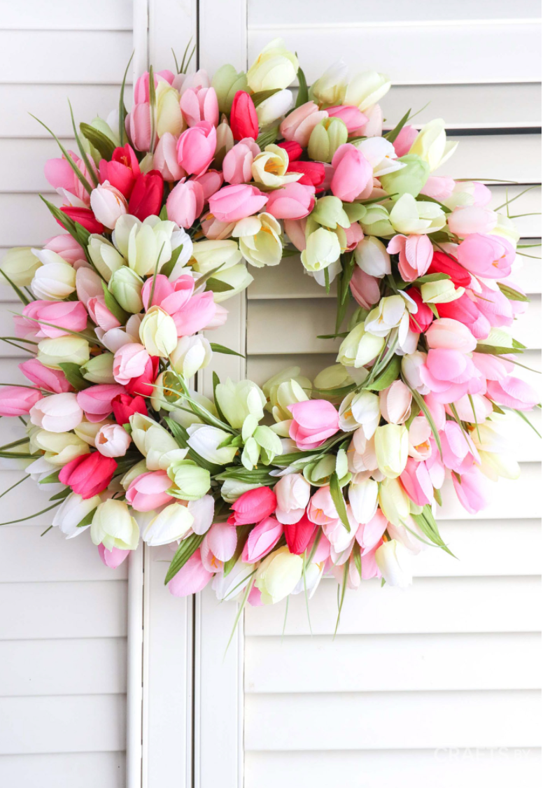 diy valentine's wreaths tulip wreath