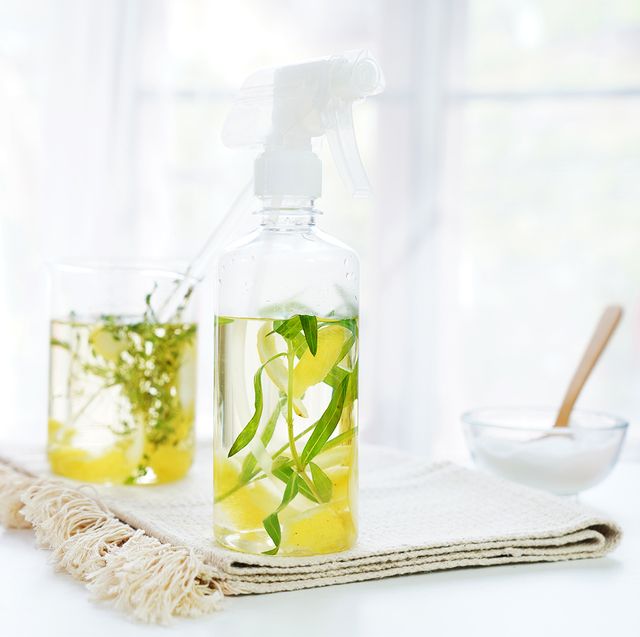 homemade citrus aromatic vinegar cleaner spray natural ingredients environmentally friendly