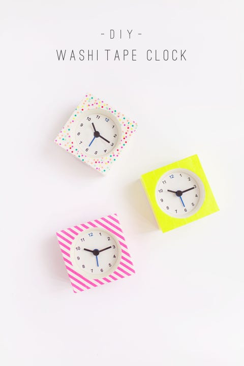 tell love and party washi tape clock