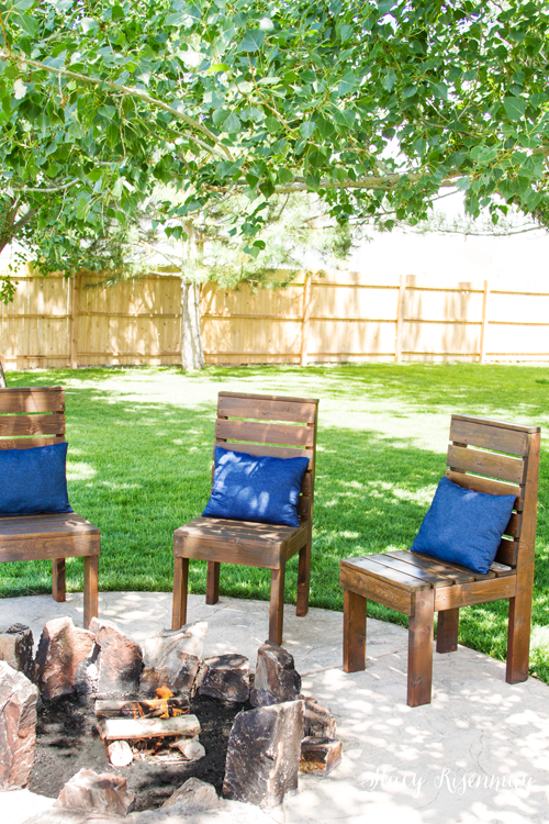 diy backyard wood chairs