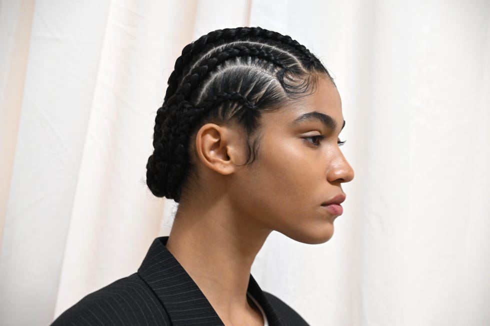 new york, new york february 09 a model prepares backstage for tresemme x ulla johnson on february 09, 2025 in new york city photo by dave kotinskygetty images for tresemme