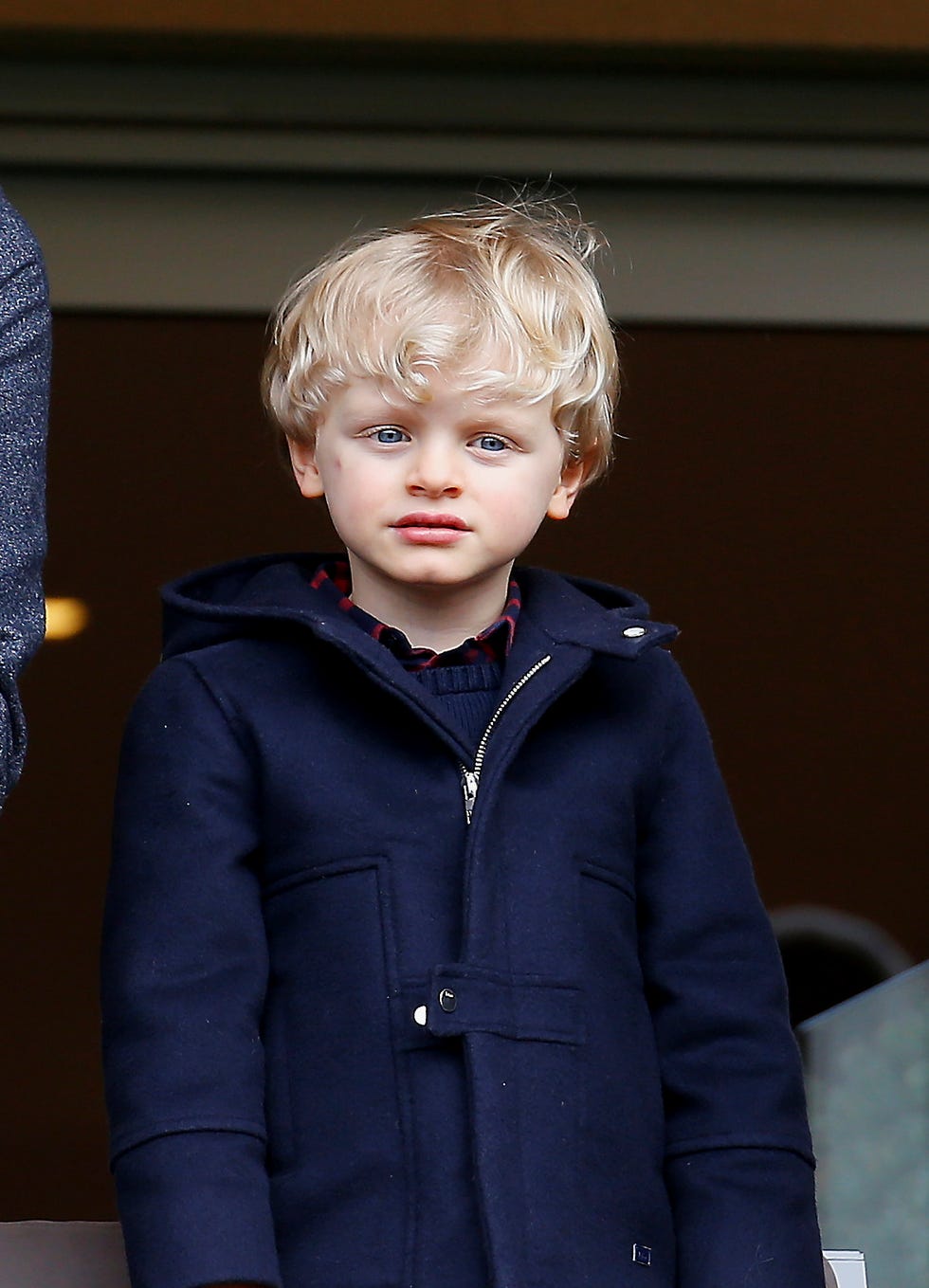 Face, Hair, Child, Hairstyle, Head, Blond, Standing, Outerwear, Cheek, Toddler, 