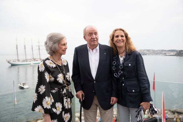 Reina Sofía, Rey Juan Carlos e Infanta Elena en Sanxenxo
