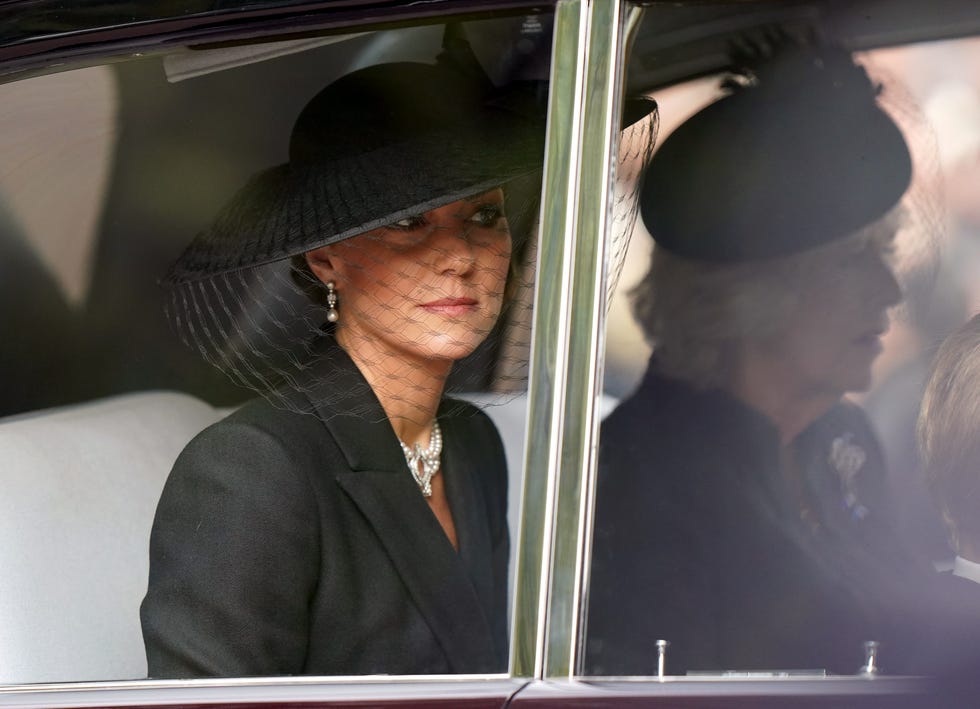 the princess of wales arrives ahead of the state funeral of queen elizabeth ii, held at westminster abbey, london picture date monday september 19, 2022