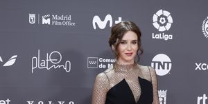 politician isabel diaz ayuso at photocall for 10 edition of platino awards 2023 in madrid on saturday, 22 april 2023