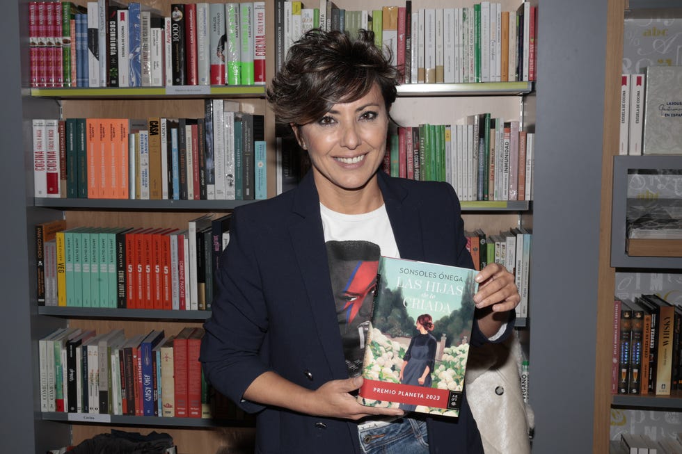 journalist sonsoles onega during las hijas de la criada book promotion in madrid nov 11, 2023