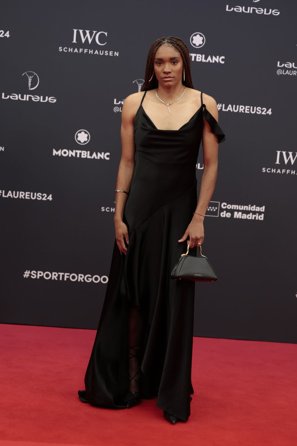 soccerplayer salma paralluelo at photocall for laureus awards 2024 in madrid on monday, 22 april 2024