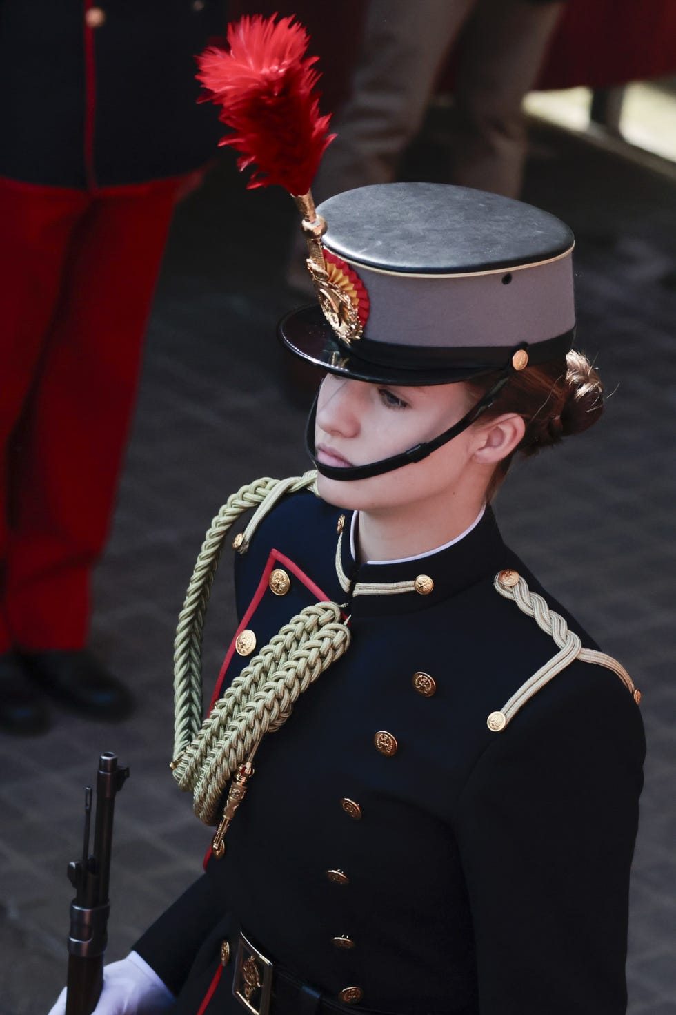 princess leonor of borbon attending the 40 anniversary of flag pledge jura de bandera ceremony of the 44 promotion of the zaragoza military academy in zaragoza on saturday, 4 may 2024