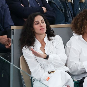 xisca perello in stands at the 2024 french open at roland garros on may 27, 2024 in paris, france photo by nasser berzaneabacapresscom