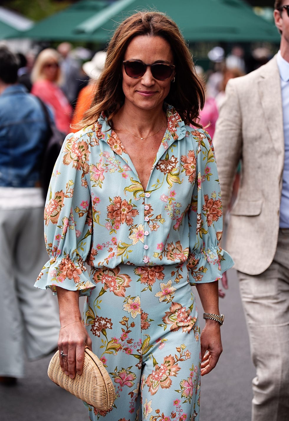 pippa middleton during wimbledon 2024 london picture date friday july 12, 2024  local caption  