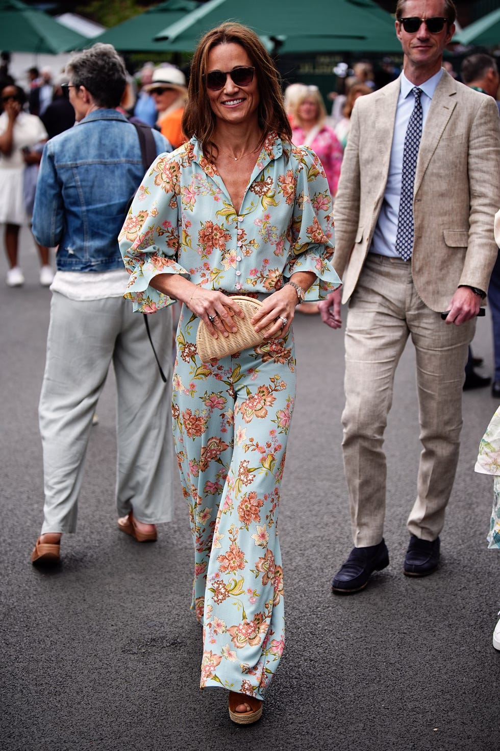 pippa middleton during wimbledon 2024 london picture date friday july 12, 2024  local caption  