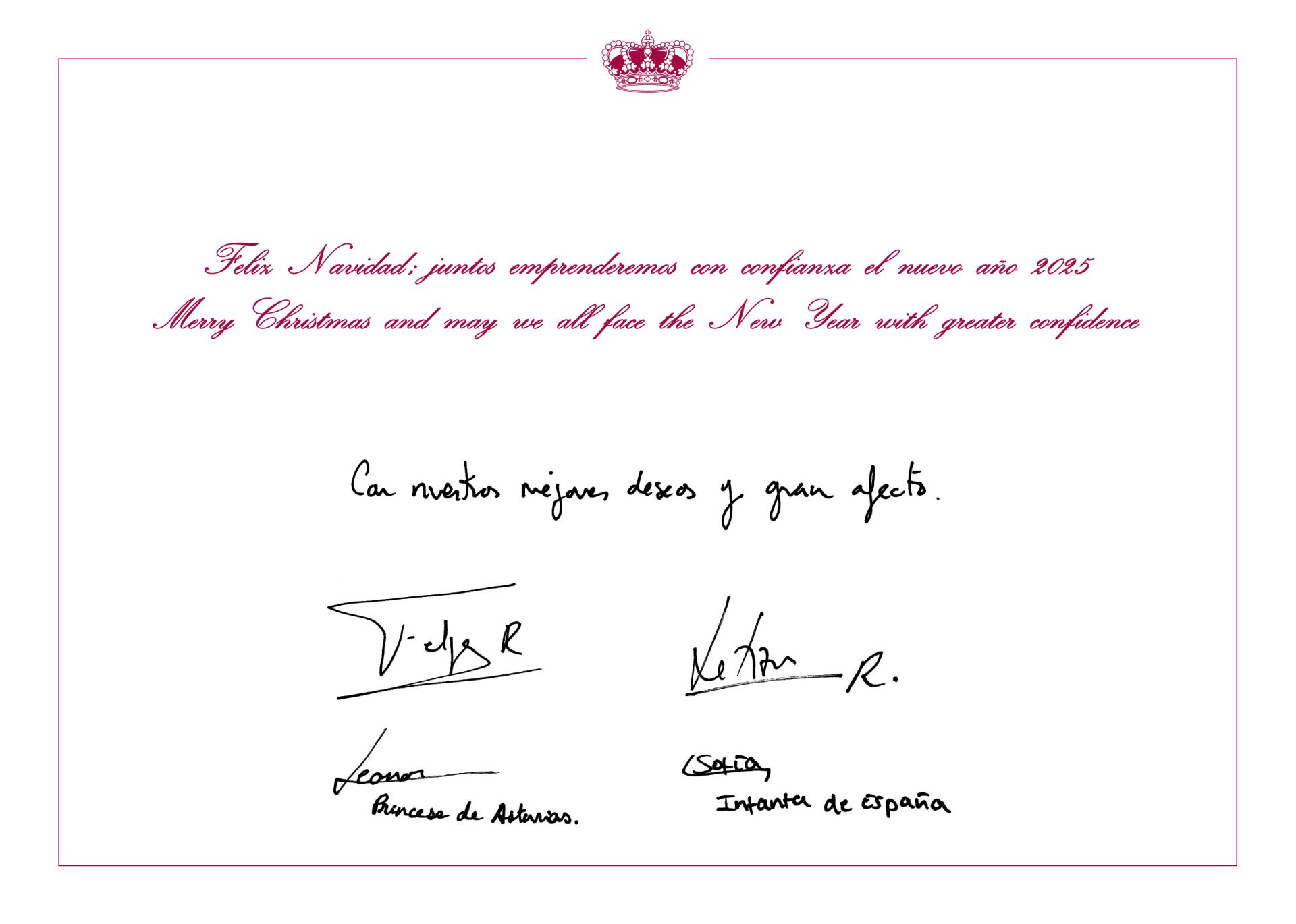 La emotiva felicitación navideña de la reina Letizia y el rey Felipe junto  a sus hijas con homenaje a los afectados por la DANA en Valencia