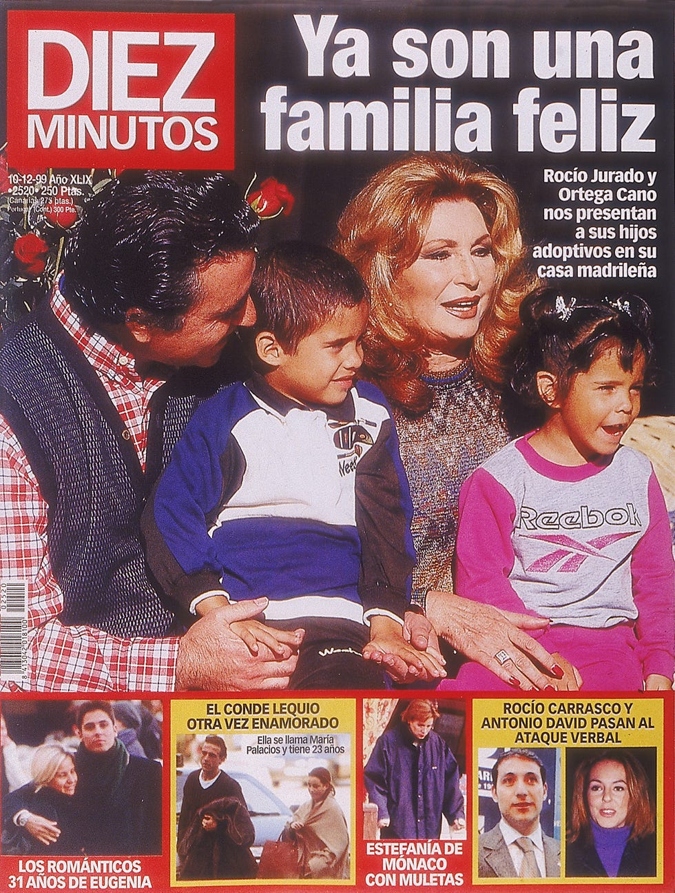 portada 2520 de diez minutos con la adopción de josé fernando y gloria camila por parte de rocío jurado y josé ortega cano