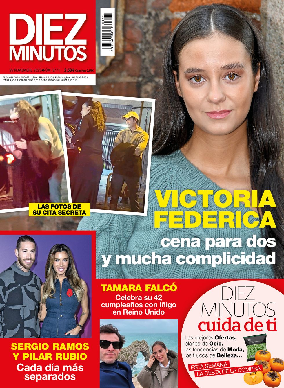 portada de la revista diez minutos, numero 3771, con victoria federica y su cita por madrid con un acompanante