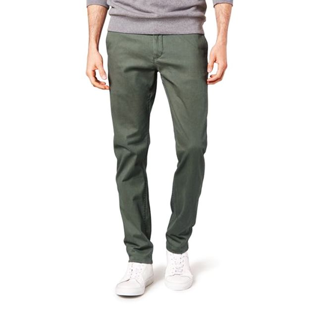 Dockers Washed Slim Tapered-Fit Olive Khaki Pants