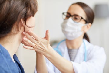 doctor examining the patient
