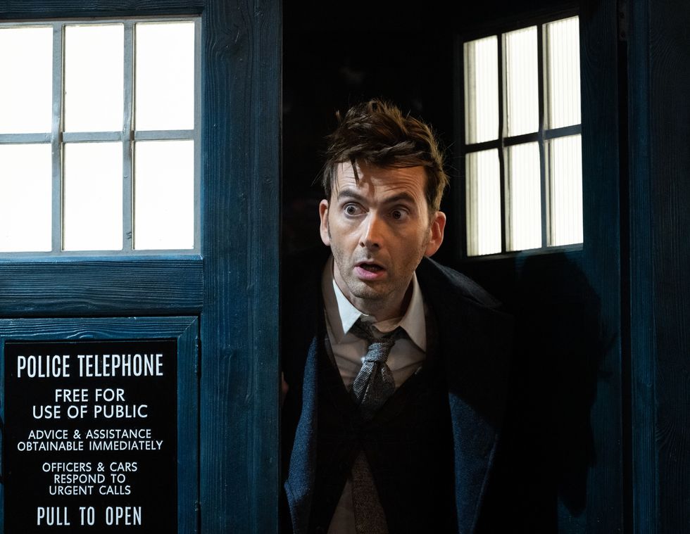 doctor who's david tennant in the tardis