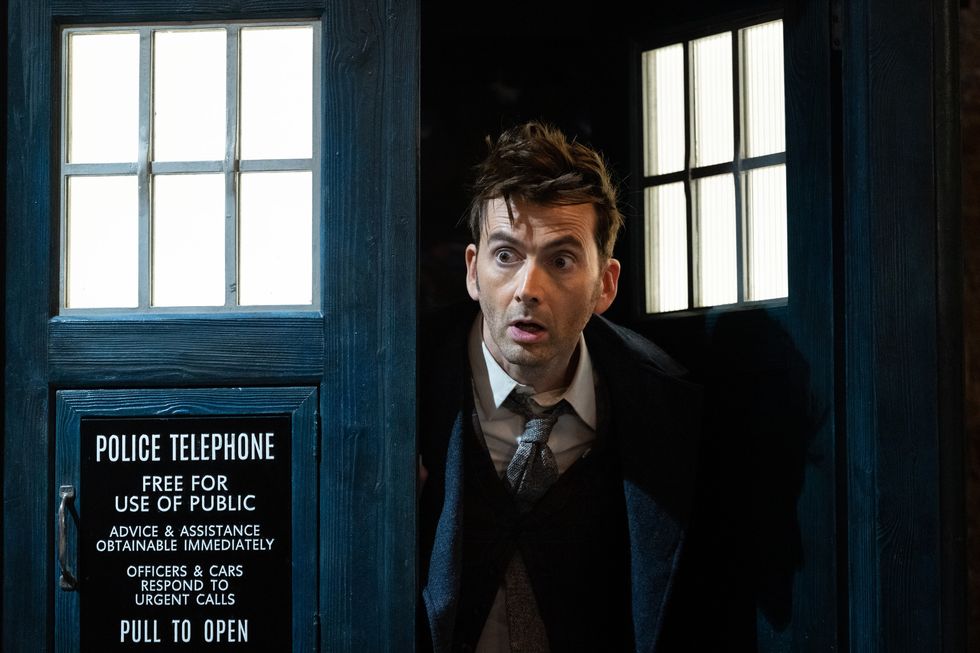 doctor who's david tennant in the tardis